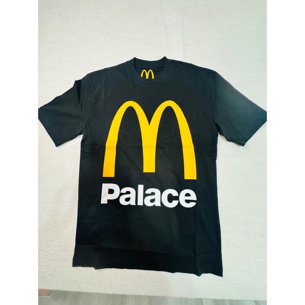 Palace x McDonalds Logo T-Shirt Black Men's Size Small P25TS337 Graphic Tee